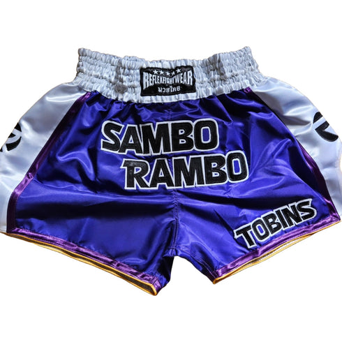 custom fight shorts purple